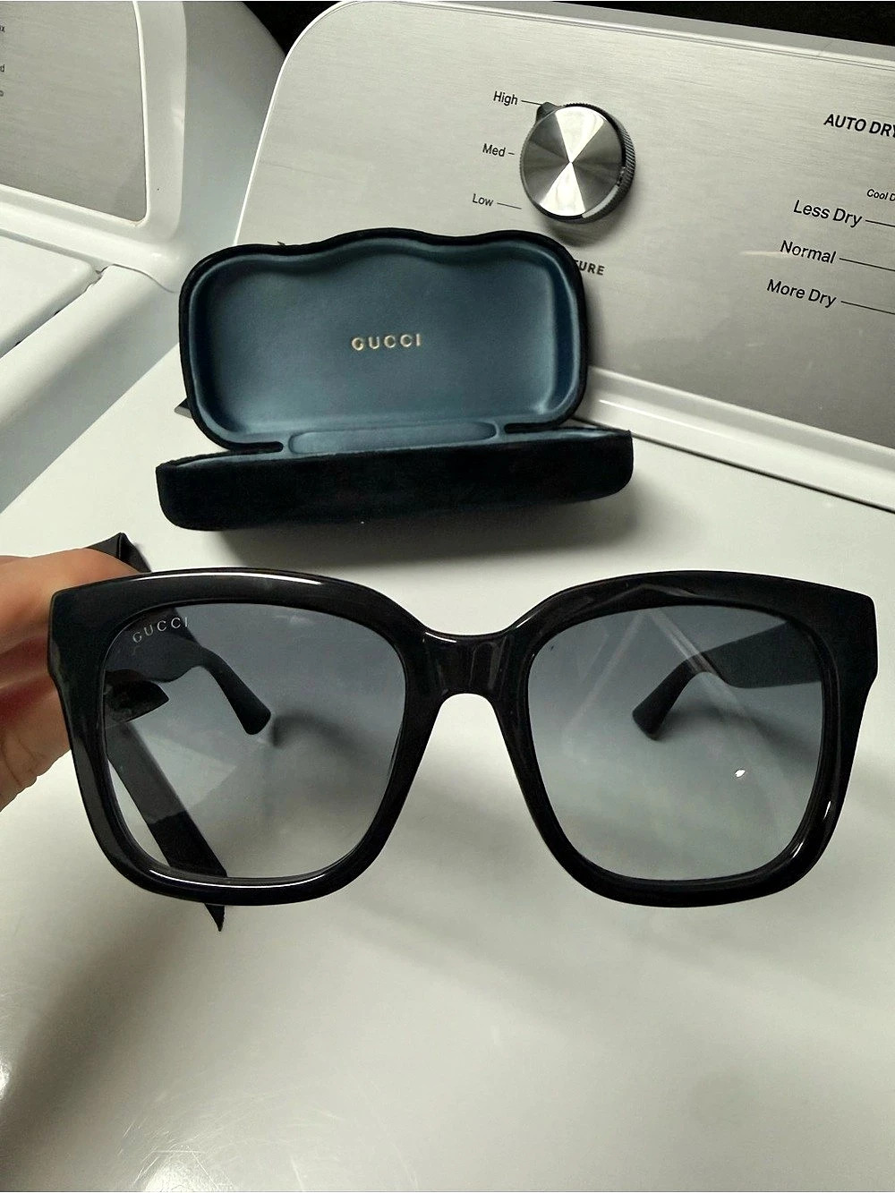 Gucci Square Sunglasses GG0034S Black Square Sunglasses